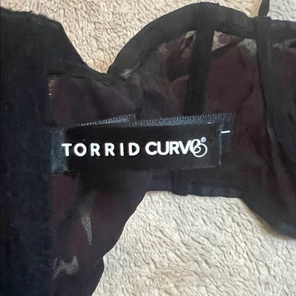 Sexy Mesh Black and Red Heart Pattern Bra Torrid Sz 1 EUC - Picture 7 of 9